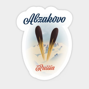 Abzakovo Russian ski poster Sticker